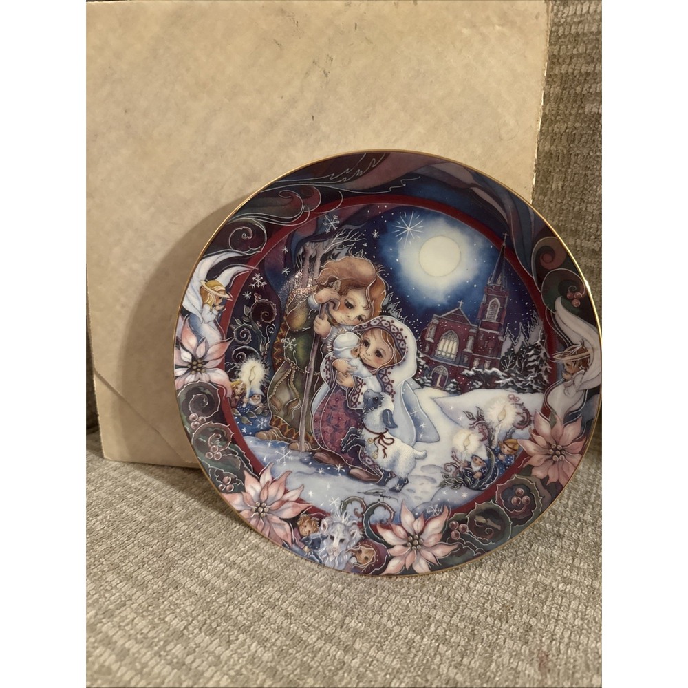 Jody Bergsma Christmas Series A Child Is‎ Born Collector's Plate 1991 RECO